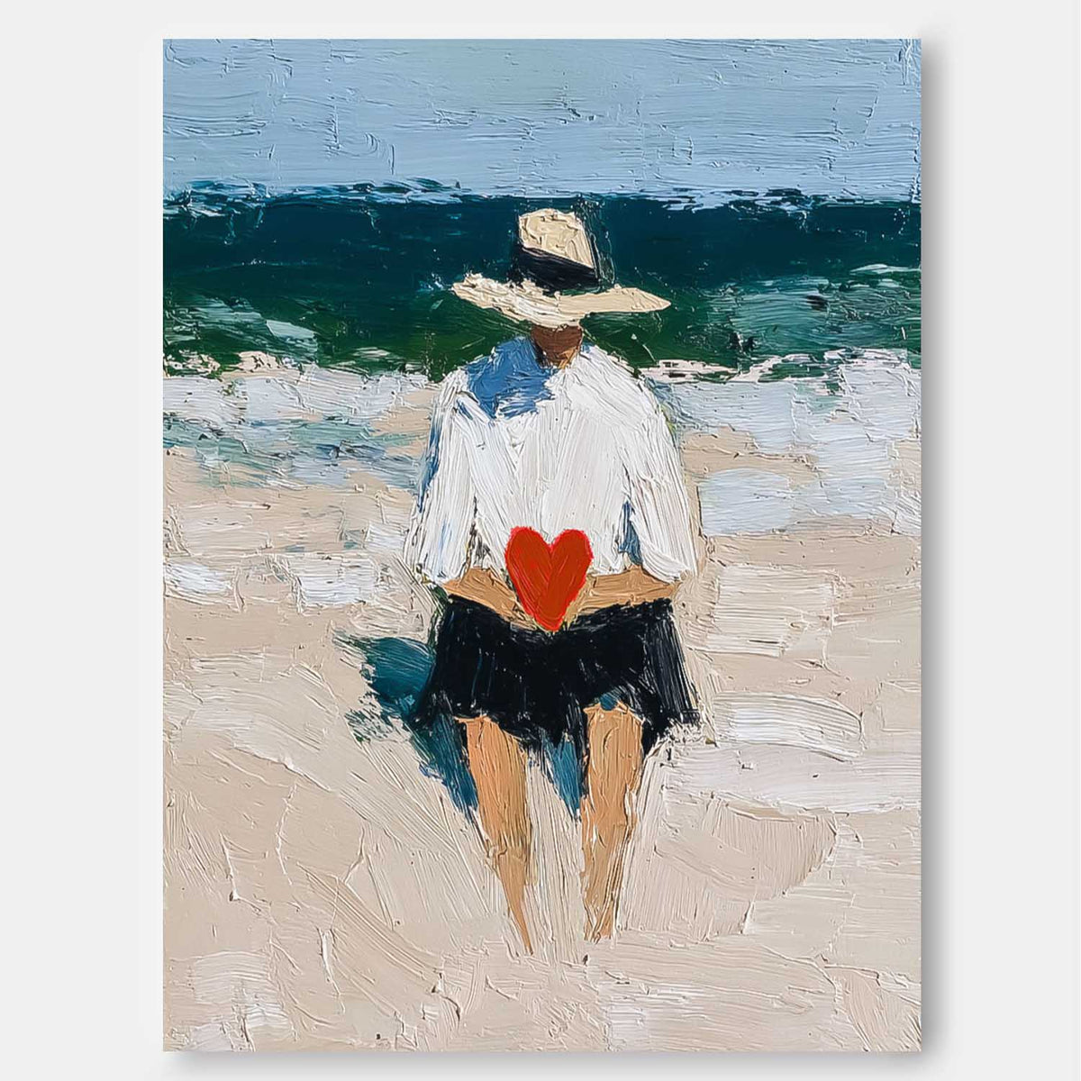 Wall Art People Calm Romantic Beach Atmosphere