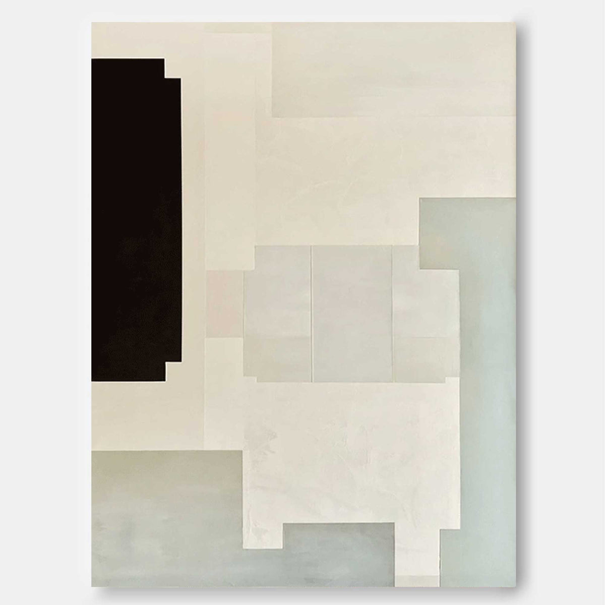 Minimalist Geometric Painting Neutral Wall Art