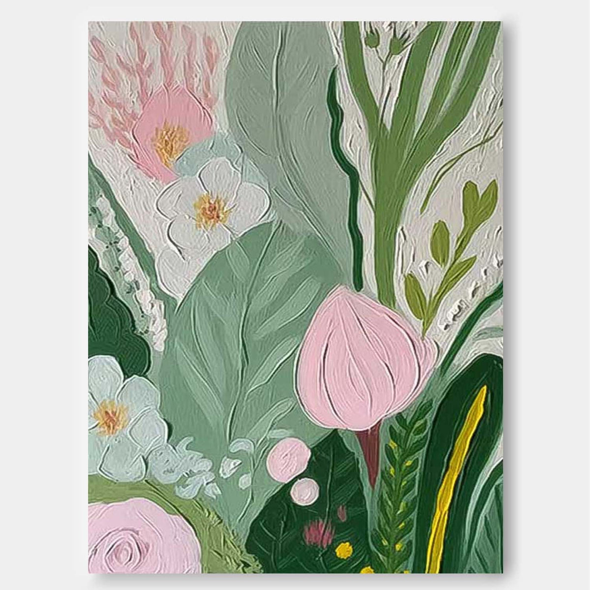 Wall Art Clean Line Flower Cozy Contemporary Rustic