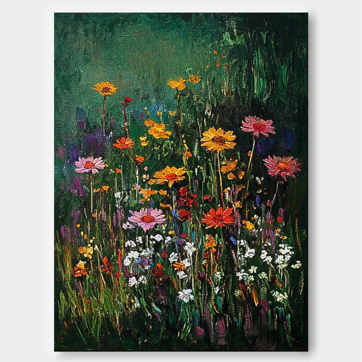 Textured Wildflower Meadow Impressionist
