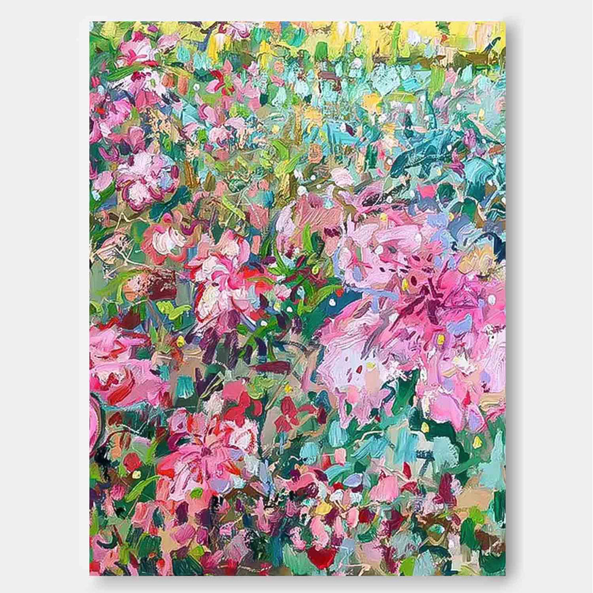 Wall Art Vibrant Flower Impressionist Field Painterly