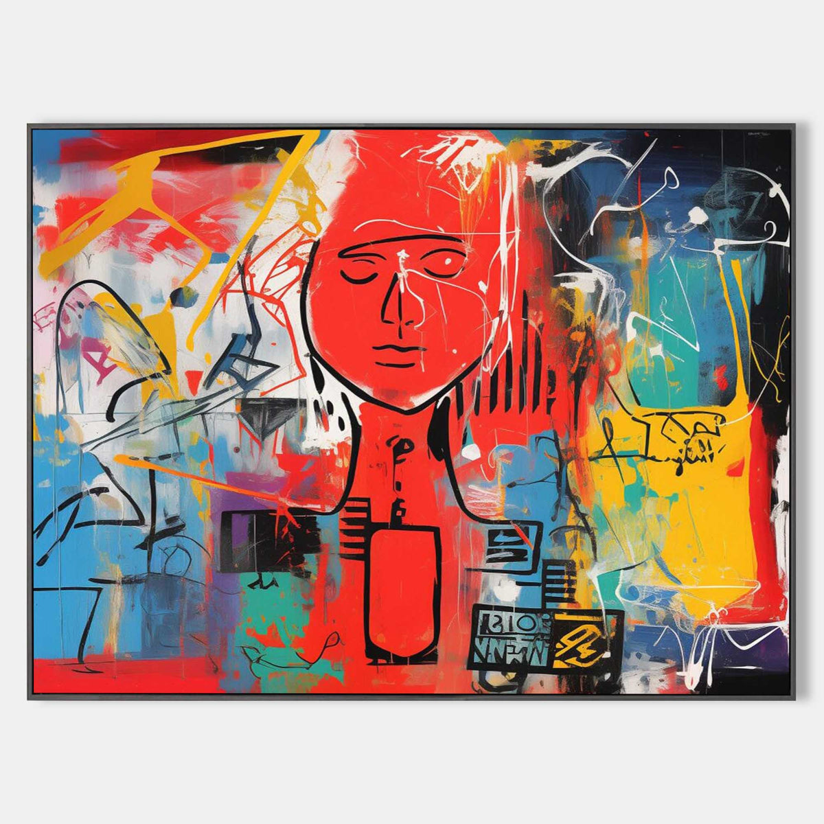 Neo-Expressionist Red Face Painting