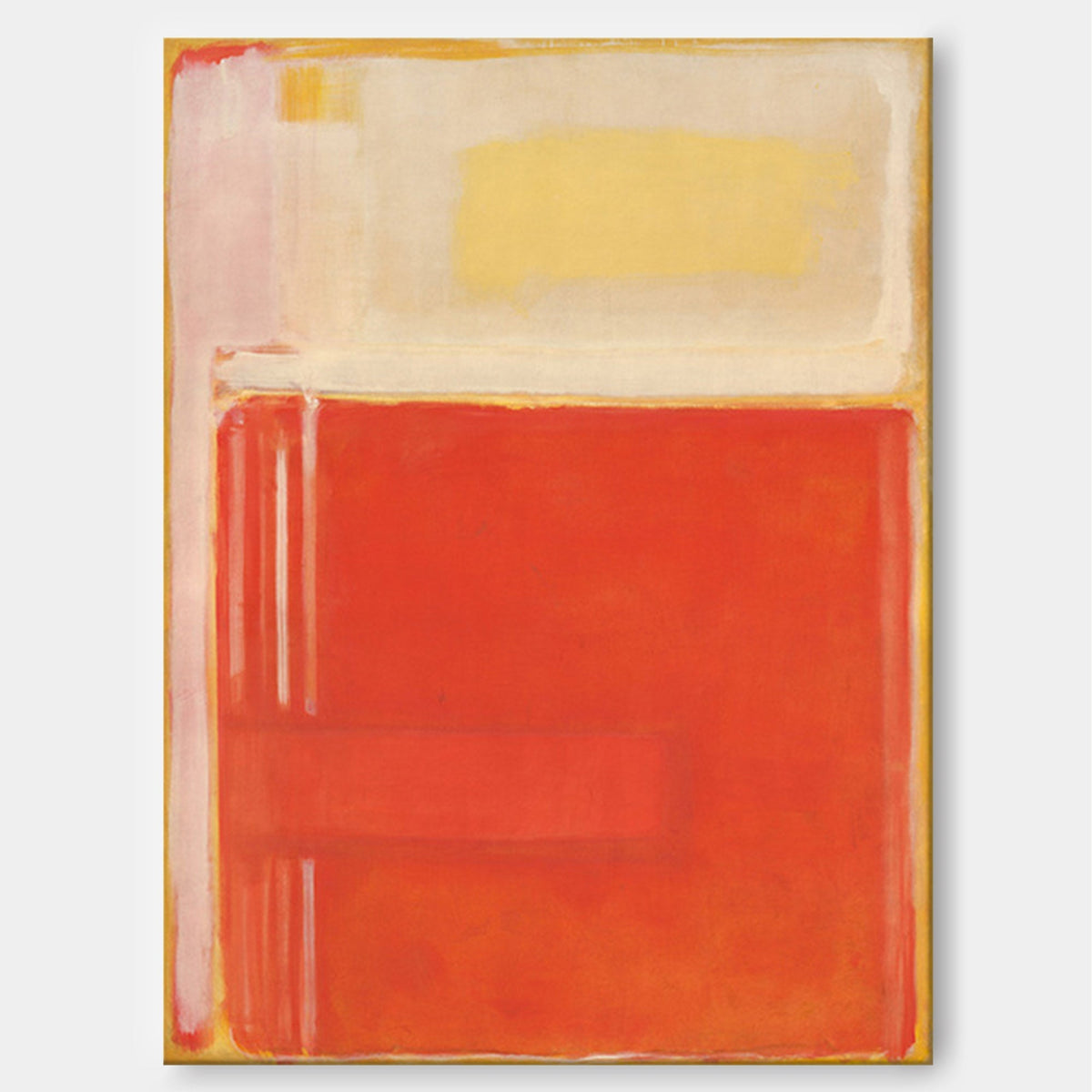Mark Rothko Style Abstract Oil Painting Bold Red Yellow