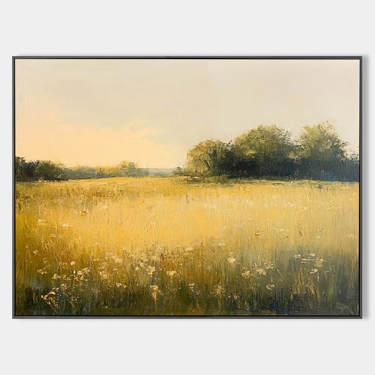 Meadow Landscape Impressionist Oil Painting