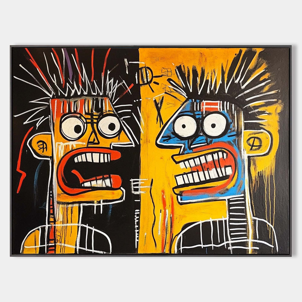 Bold Graffiti Portrait Canvas Wall Art