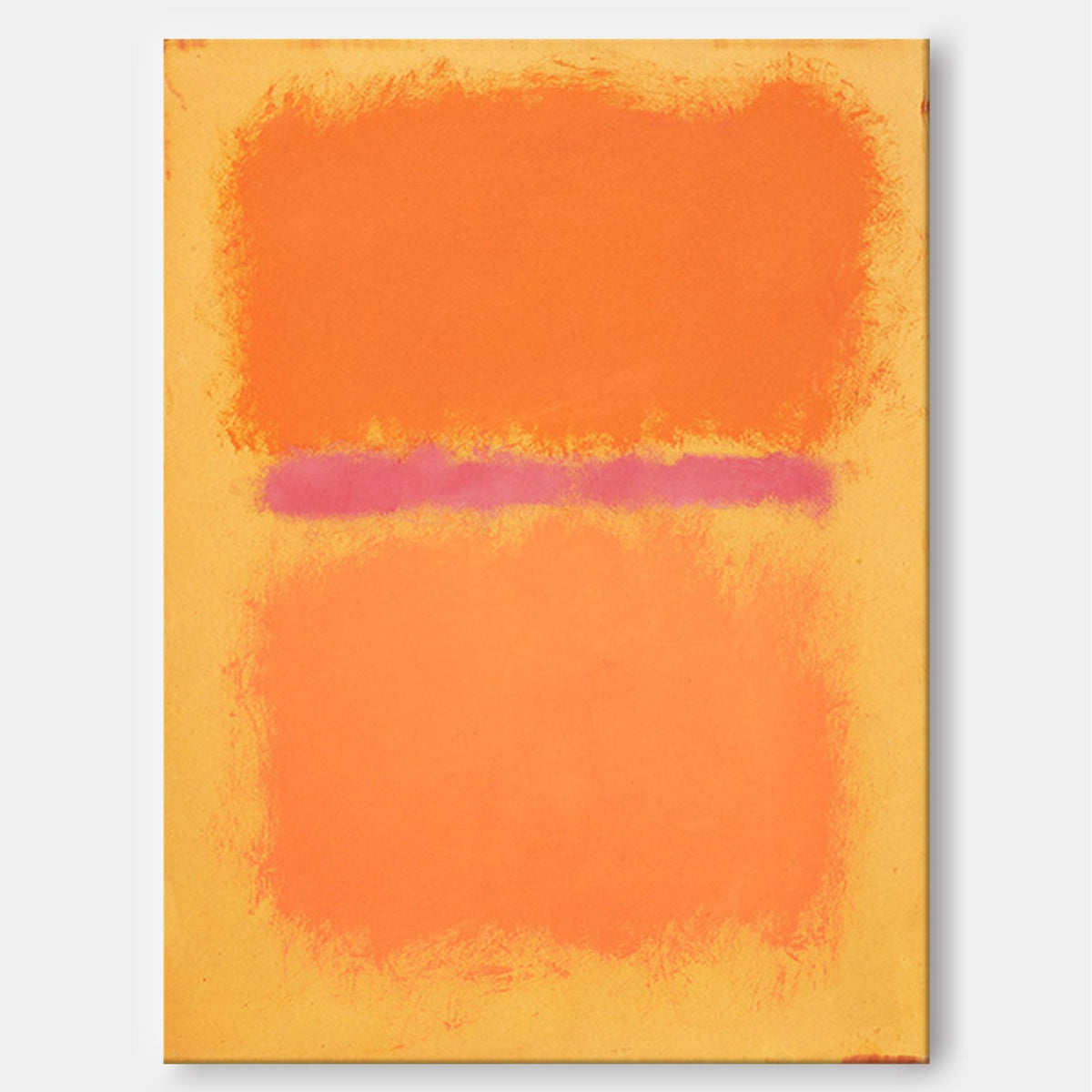 Mark Rothko Style Color Field Painting Orange Pink