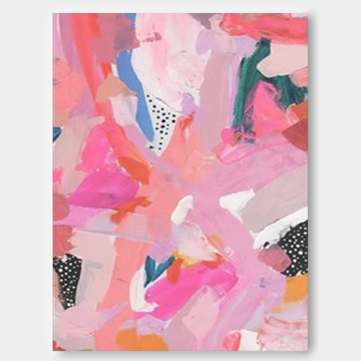 Vibrant Pink Abstract Canvas Wall Art