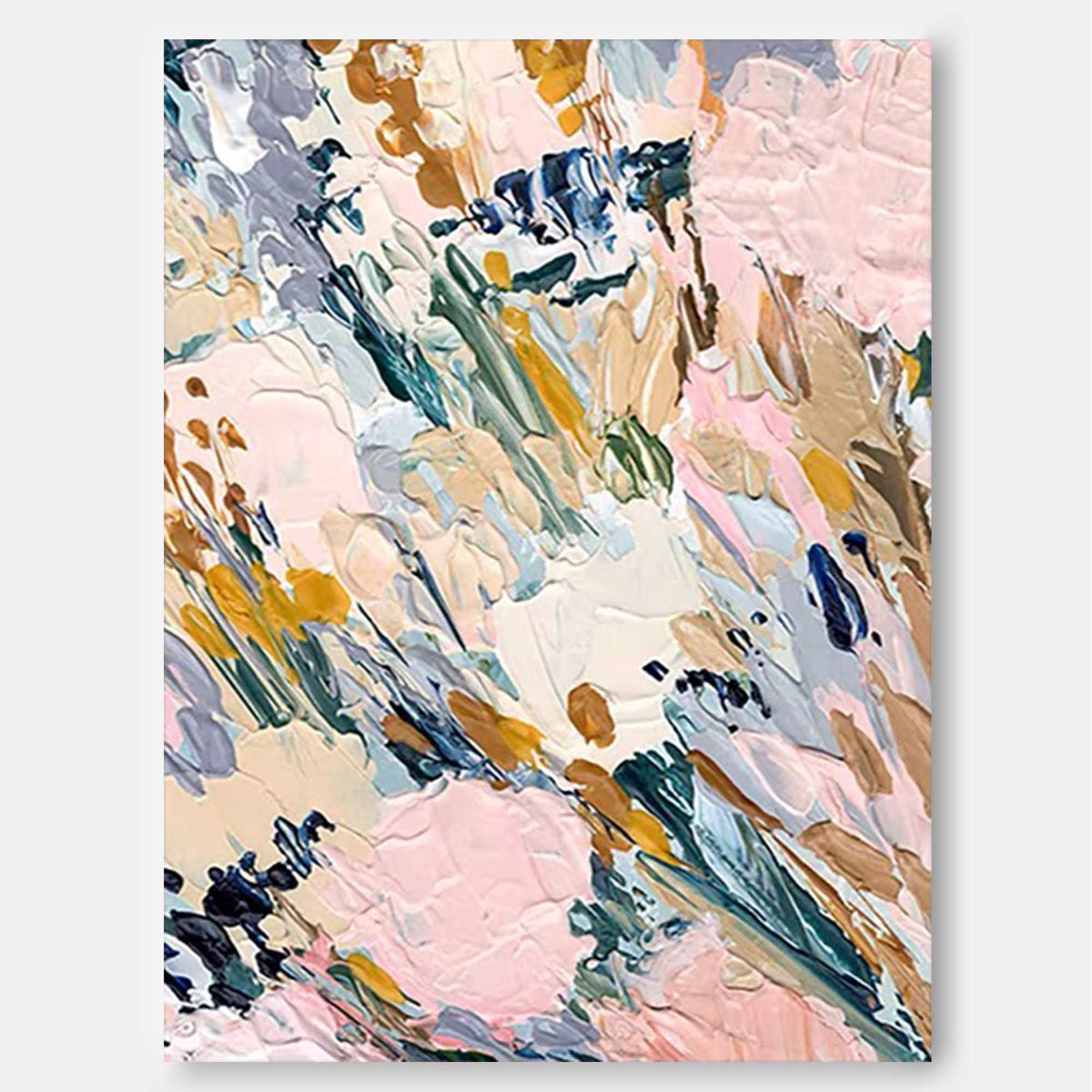 Soft Pastel Abstract Landscape Canvas Wall Art