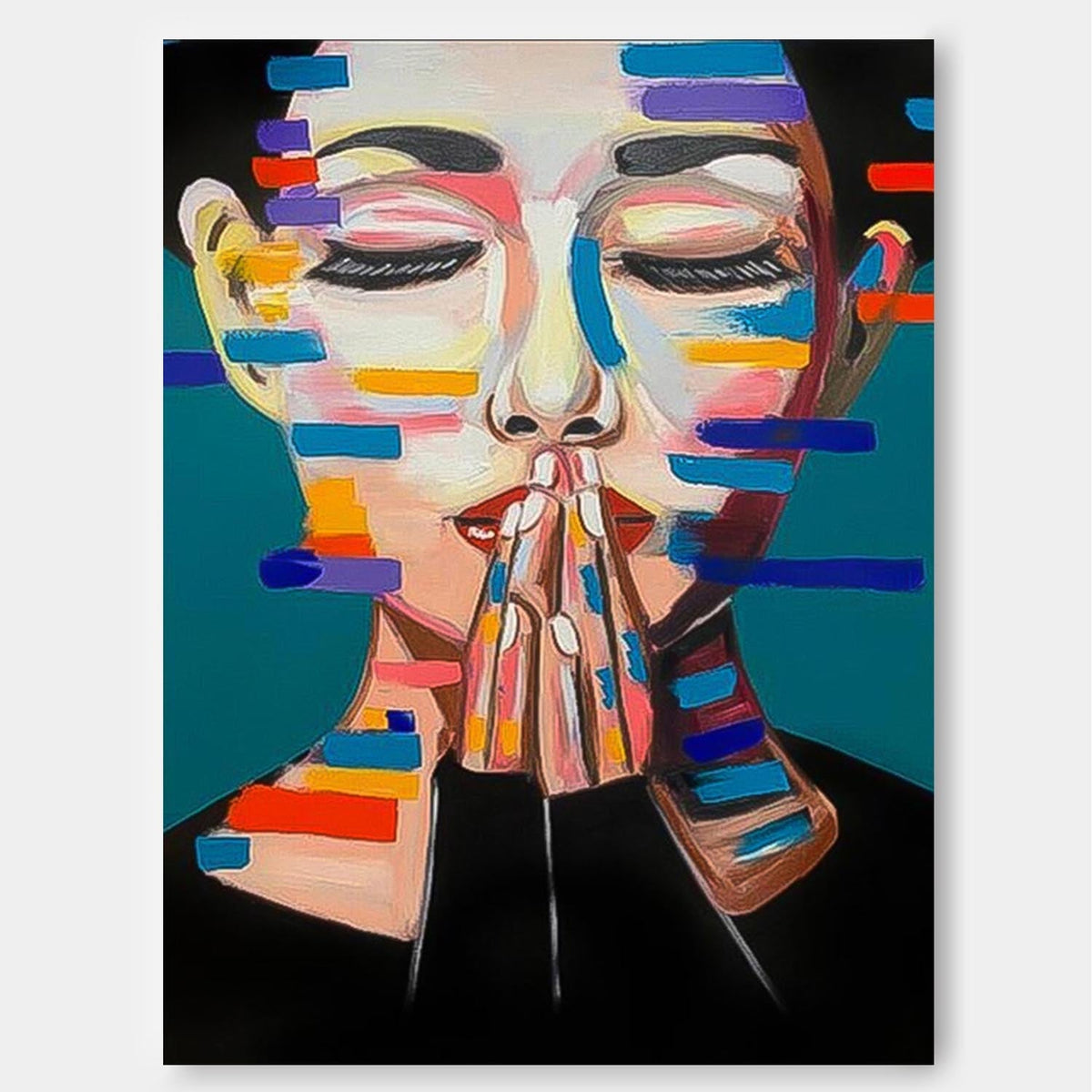 Wall Art Emotional Vibrant Portrait Contemporary