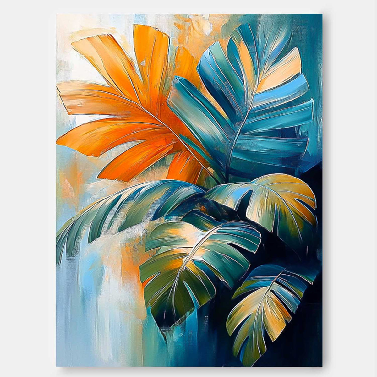 Wall Art Flower Abstract Cubism Maximalist