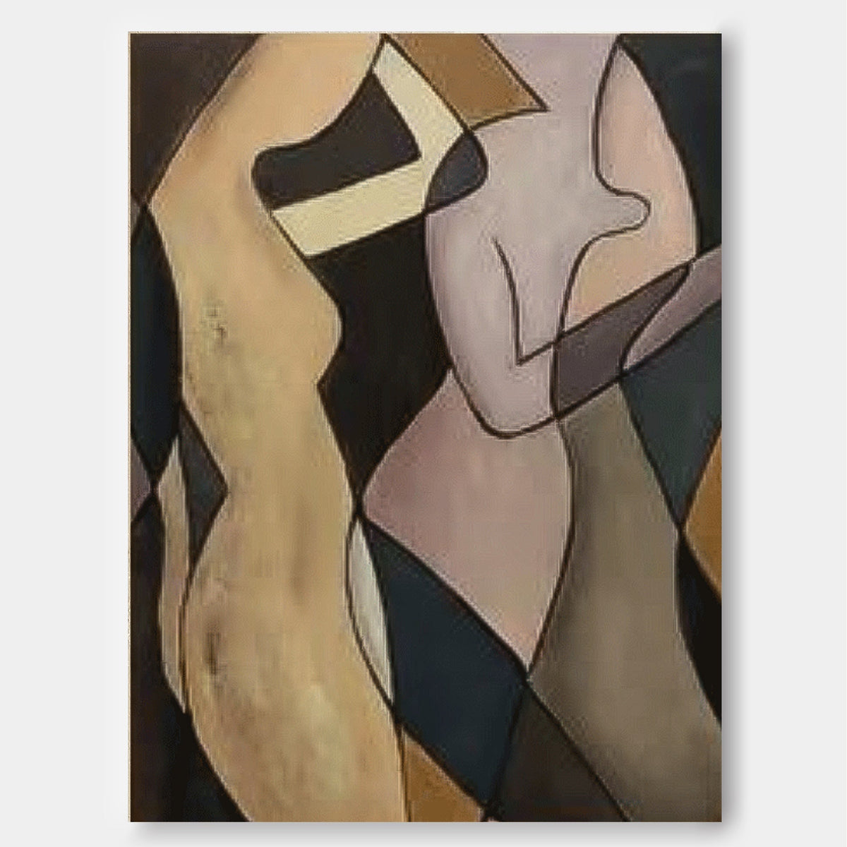 Cubist Abstract Reclining Figure Painting