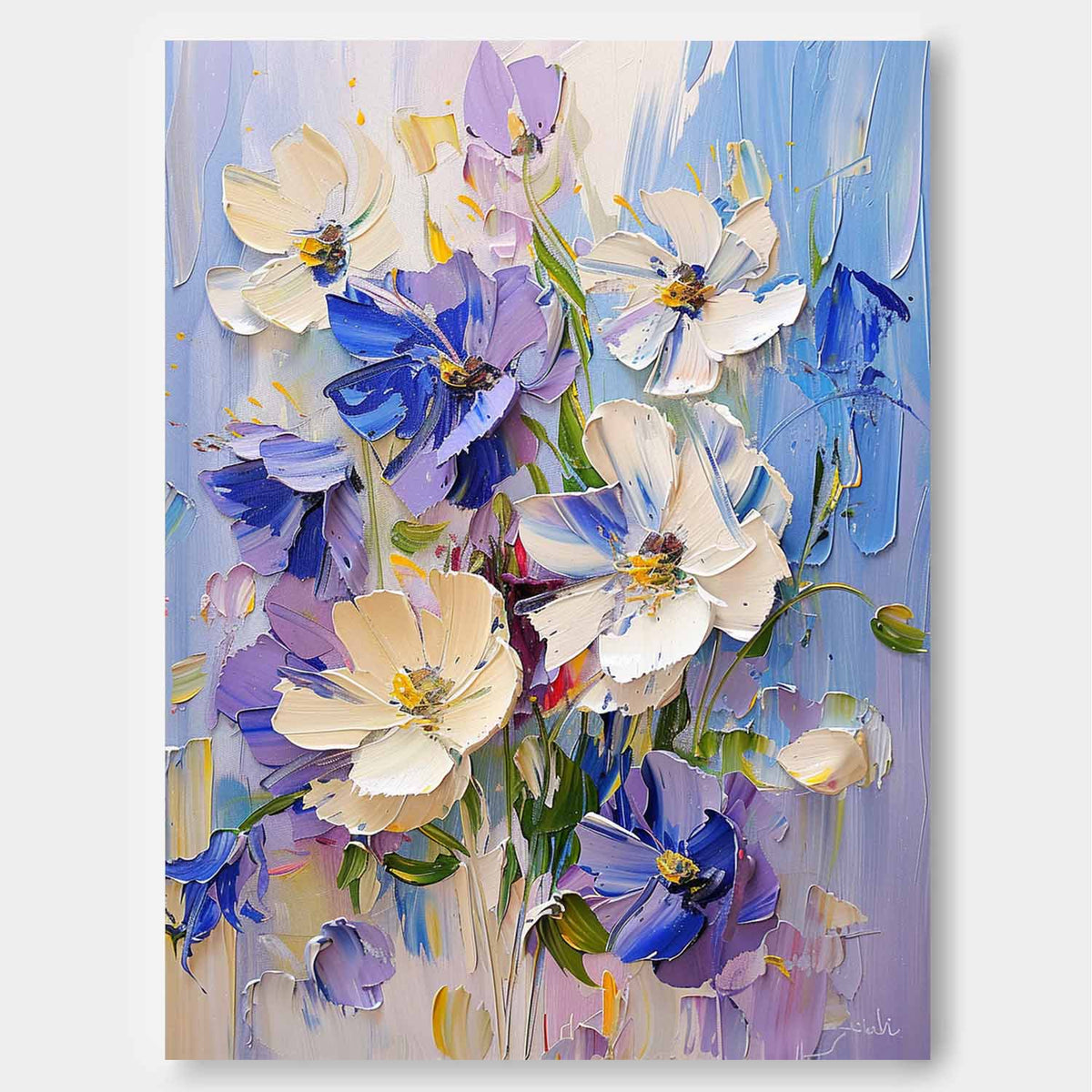Wall Art Flower Painterly Modern Elegant