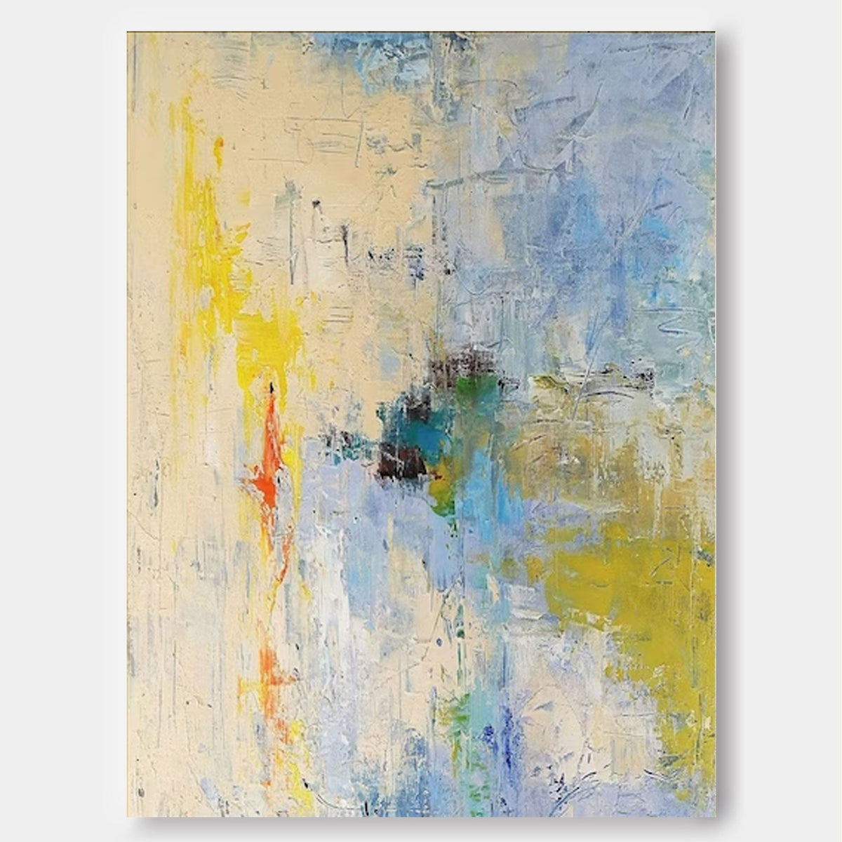 Textured abstract canvas wall art