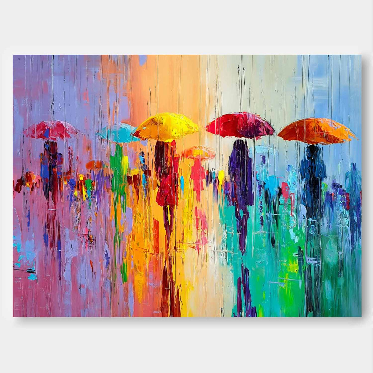 Wall Art People Subtle Watercolor Wash Maximalist