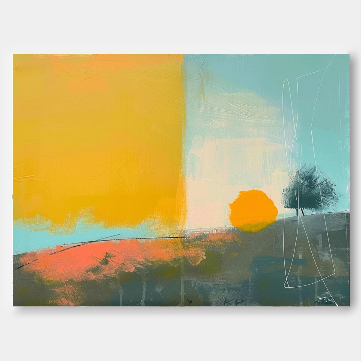 Wall Art Abstract Understated Landscape Pop