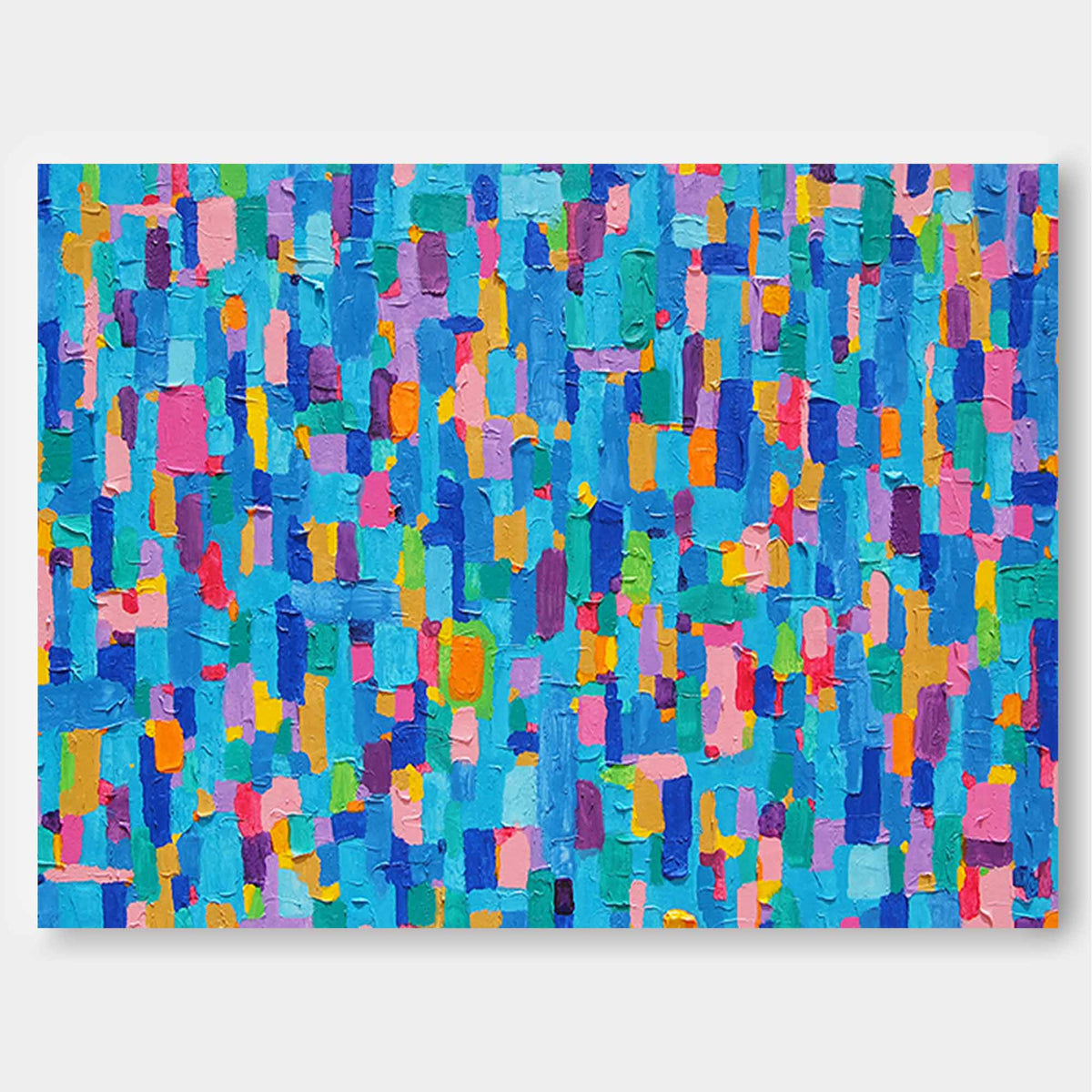 Wall Art Abstract Vibrant Pop Impasto