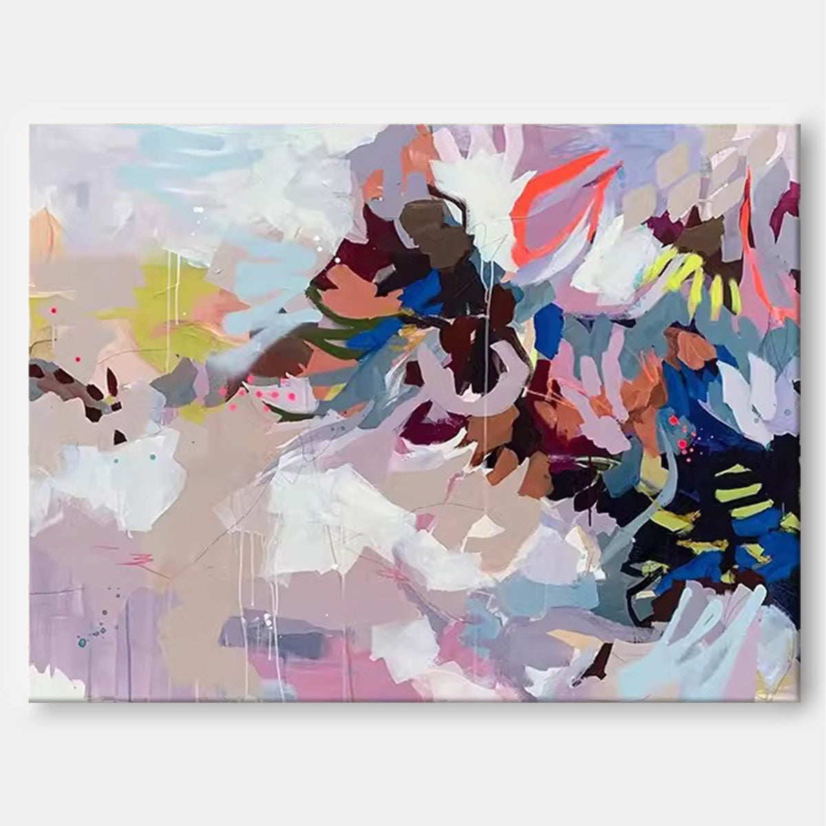 Contemporary Floral Painting Soft Pastel Bold