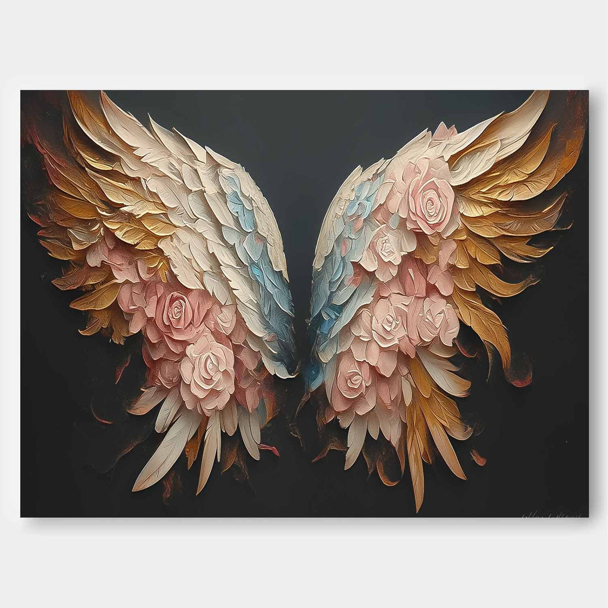 Wall Art Surrealist Floral Wing Modern Painterly