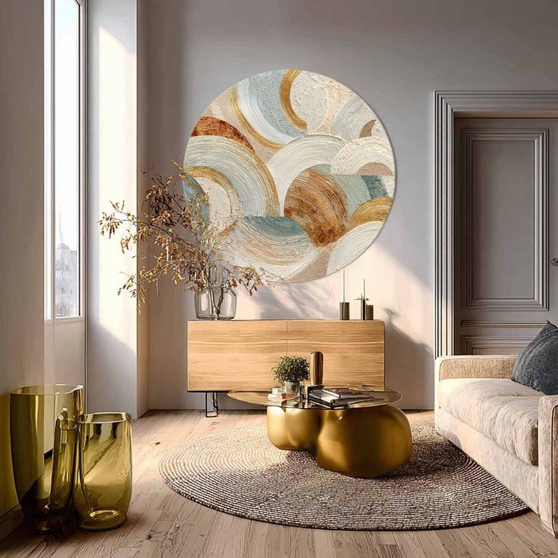 Wall Art Minimalist 3D Textured Abstract Swirl - Neutralighting