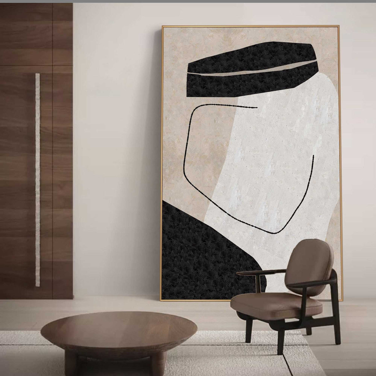 Abstract Emirati Kandura Portrait Painting