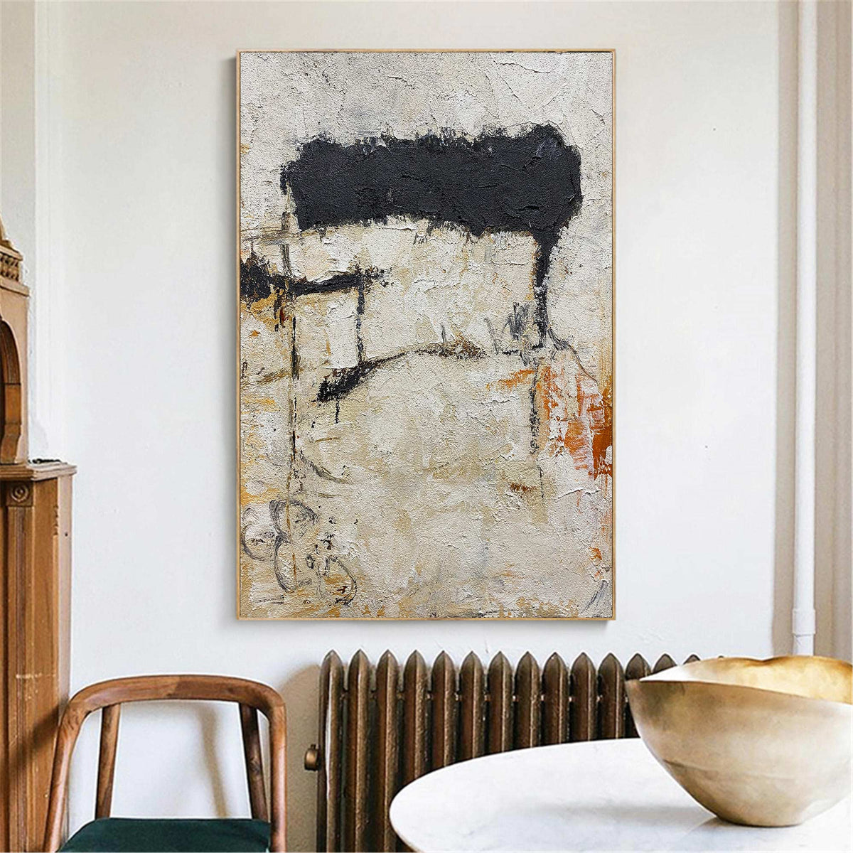 Rough Texture Wabi‑Sabi Abstract Hand‑Painted Artwork