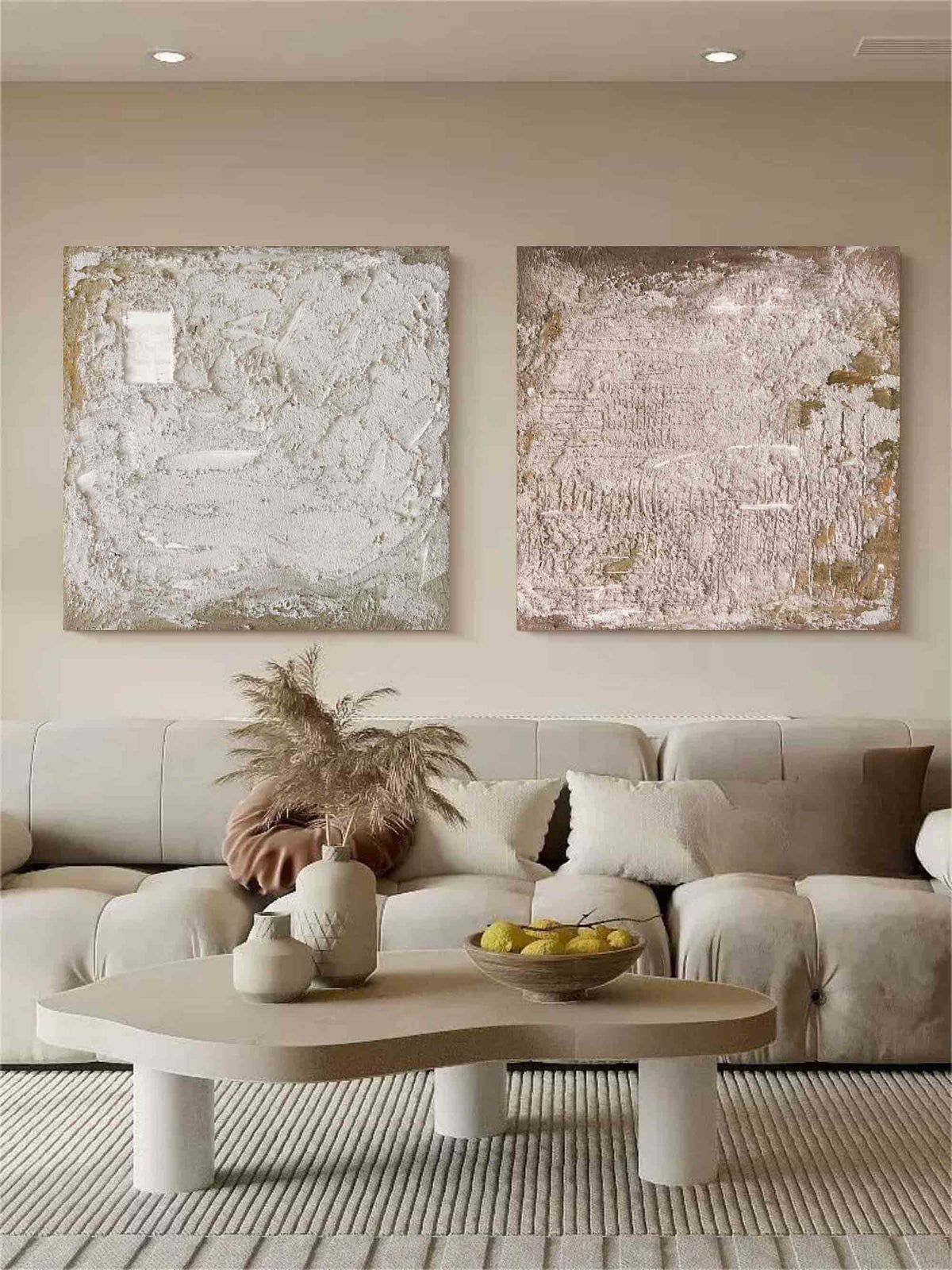 Wall Art Indistinct Vintage Wabi-Sabi Rustic Linen