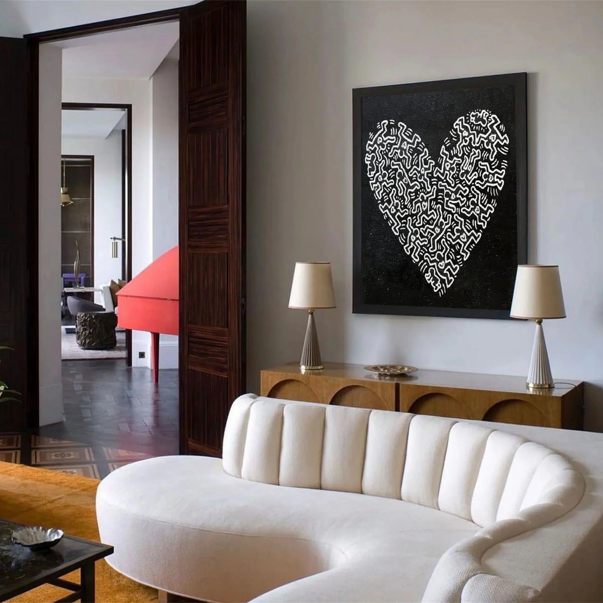 Pop Art Heart Oil Painting
