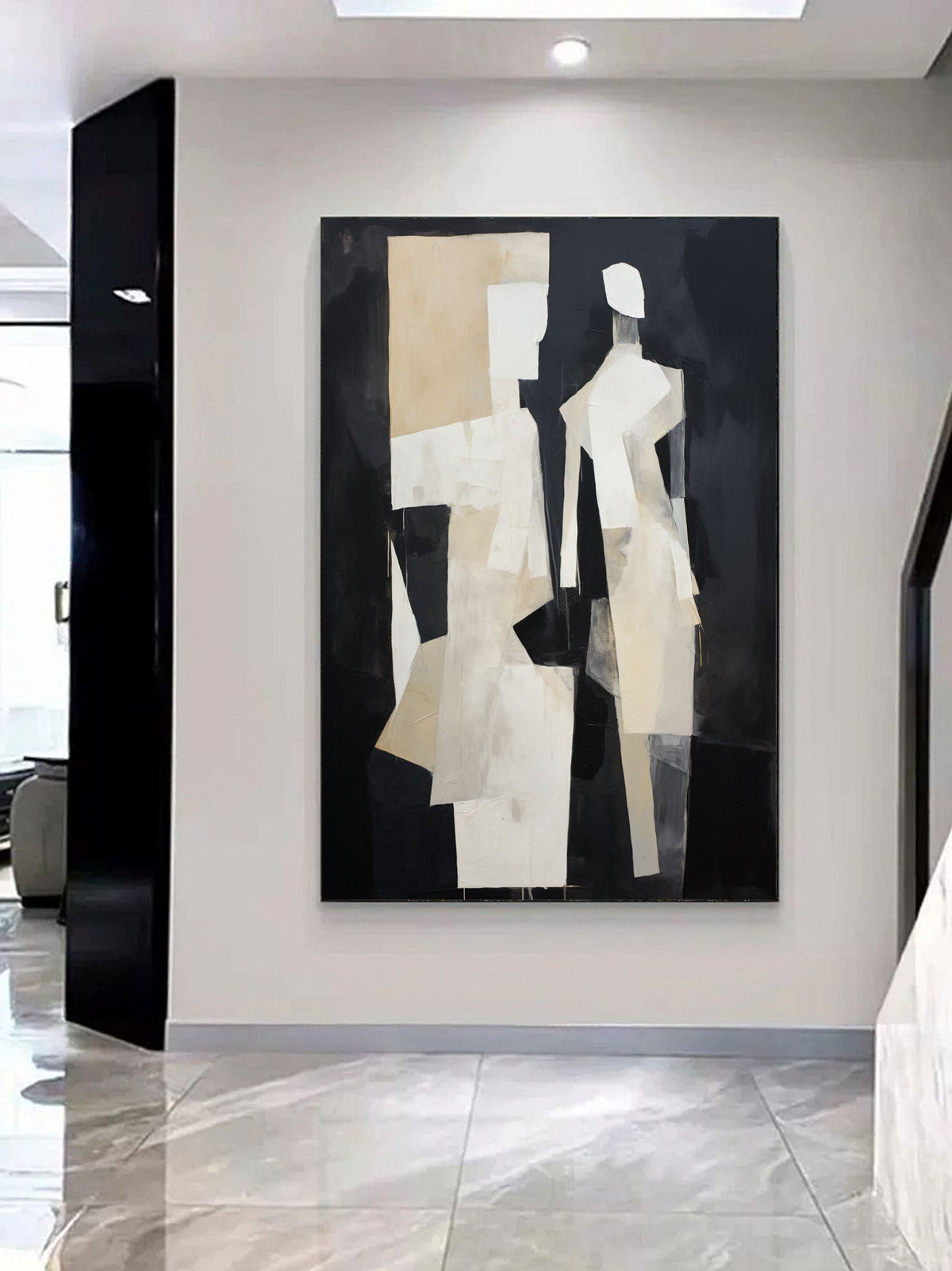 Black And Brown Minimalist Abstract Duo Wall Art