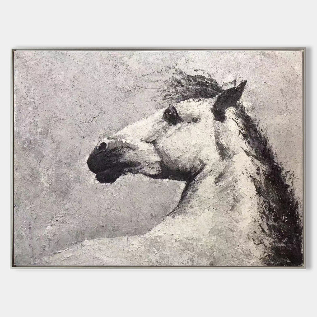 Gray Horse Abstract Art ANH21 - Neutralighting