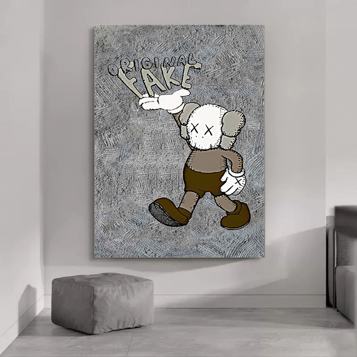 Wall Art KAWS Original Fake Cartoon Graffiti