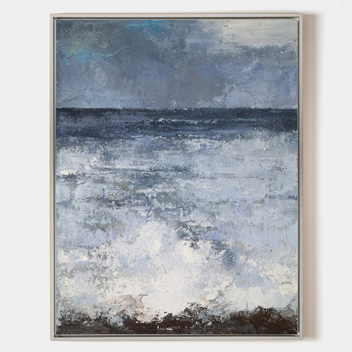 Monochrome Seascape Oil Painting