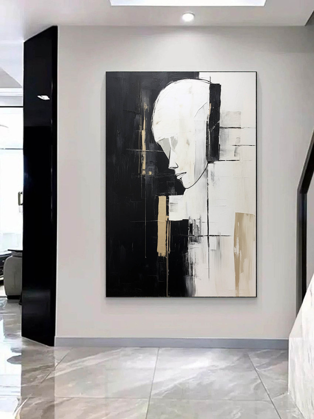 Contemporary Minimalist Art Portrait Painting