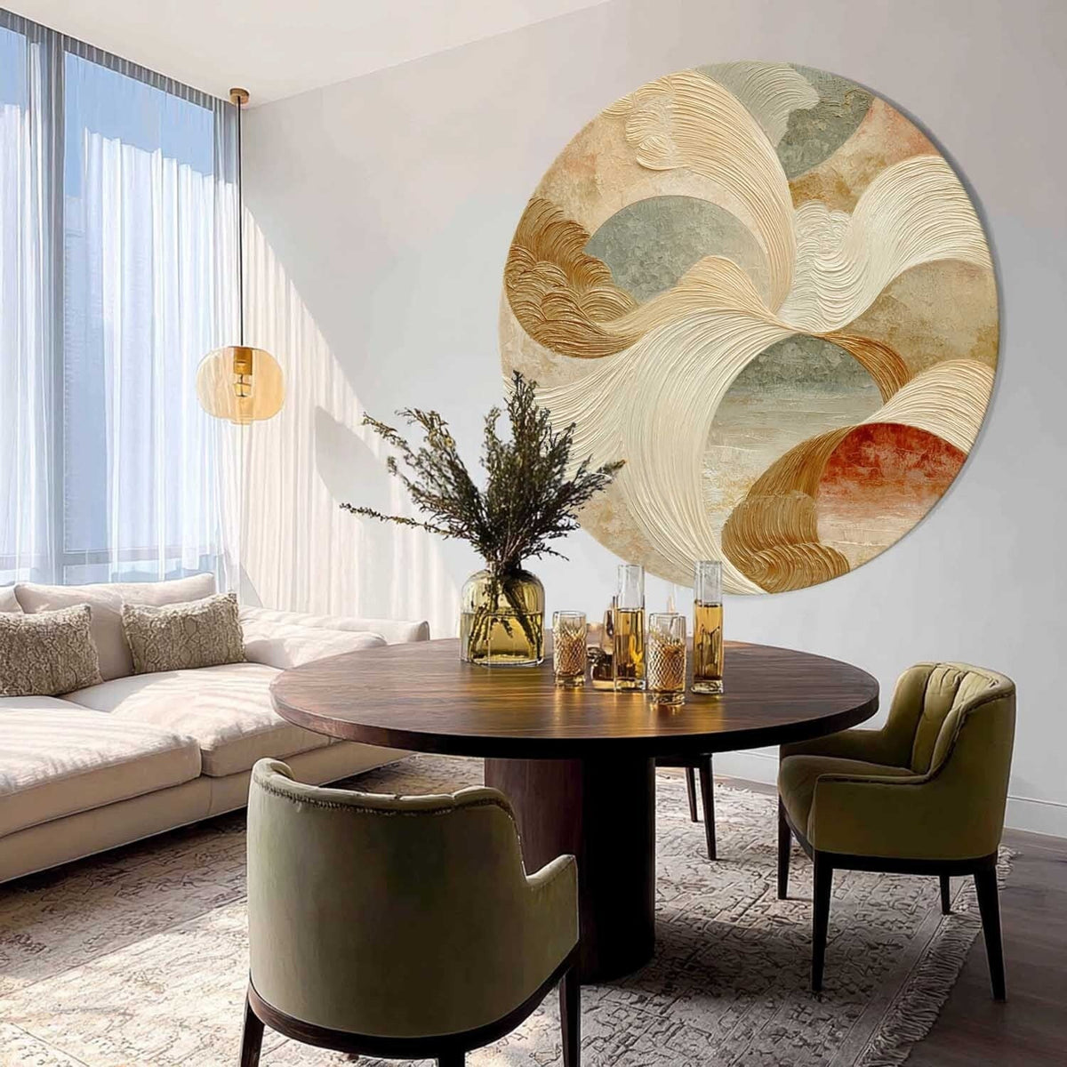 Wall Art Minimalist 3D Gold Geometric Blocks