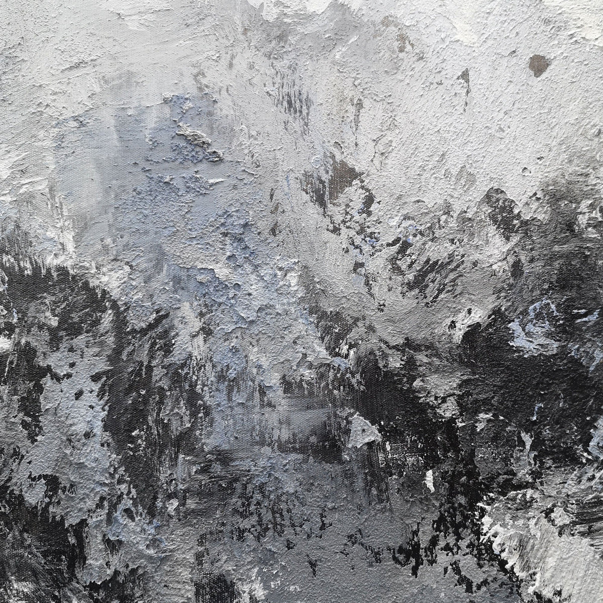 Grey White Abstract Painting