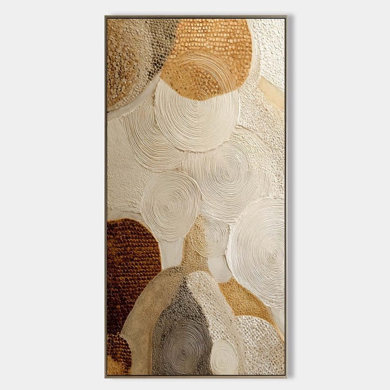 Wall Art Circular Texture Bohemian Painting Warm