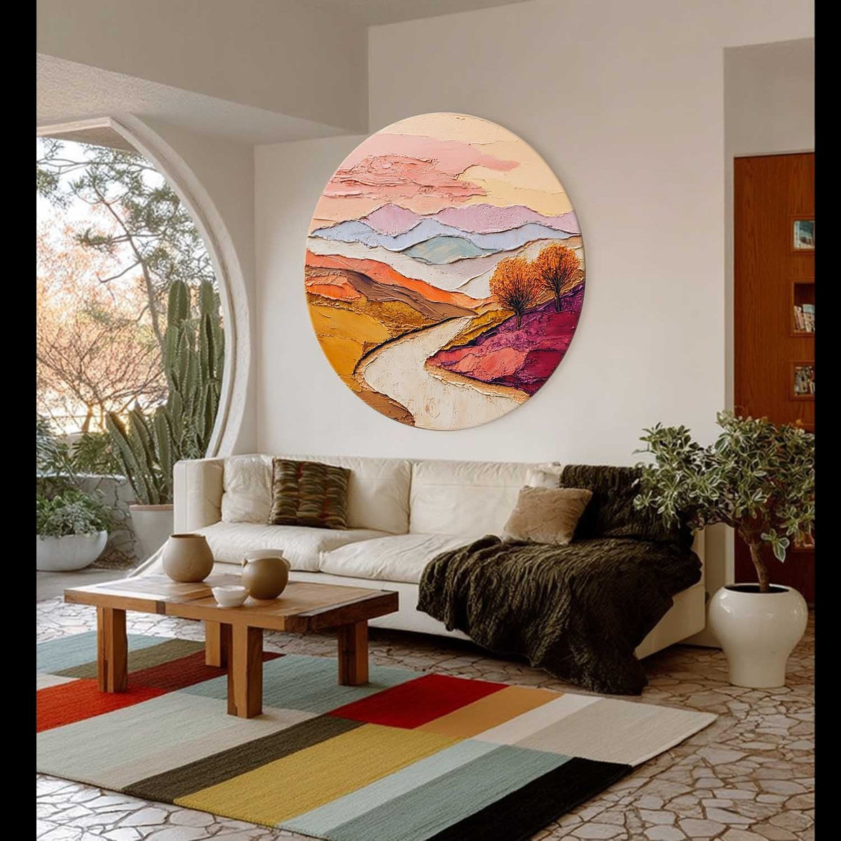 Wall Art Round Autumn Landscape