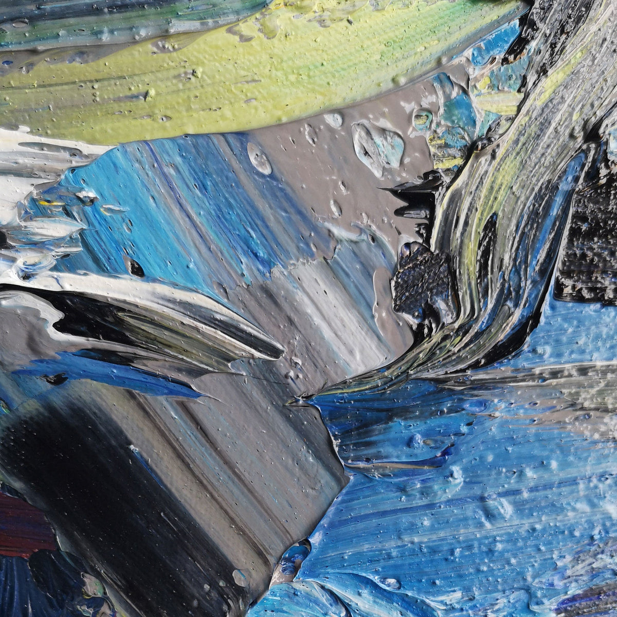 Blue Red Abstract Painting