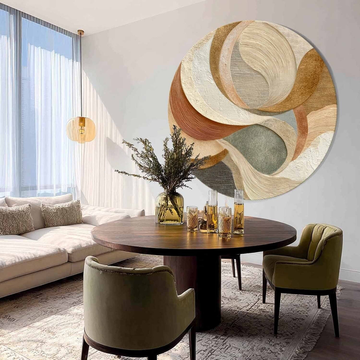 Wall Art Minimalist 3D Gold Geometric Blocks
