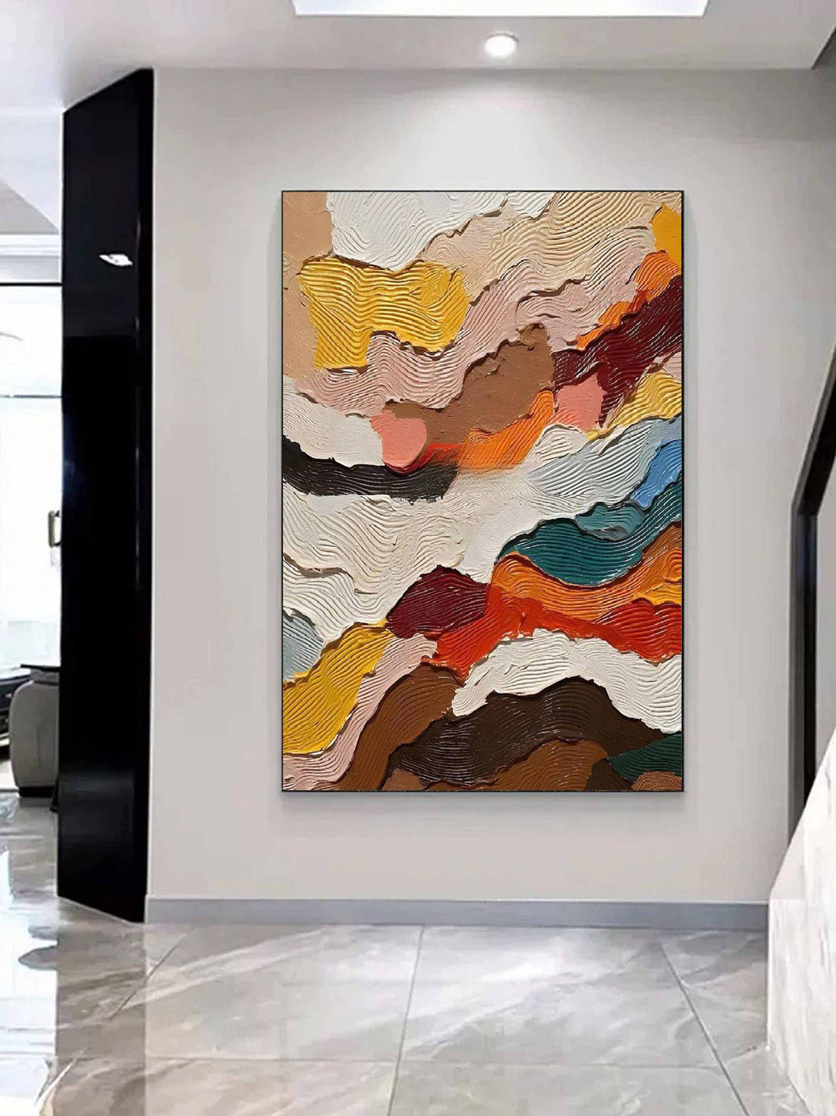 Wall Art Colorful Thick Impasto Expressionism