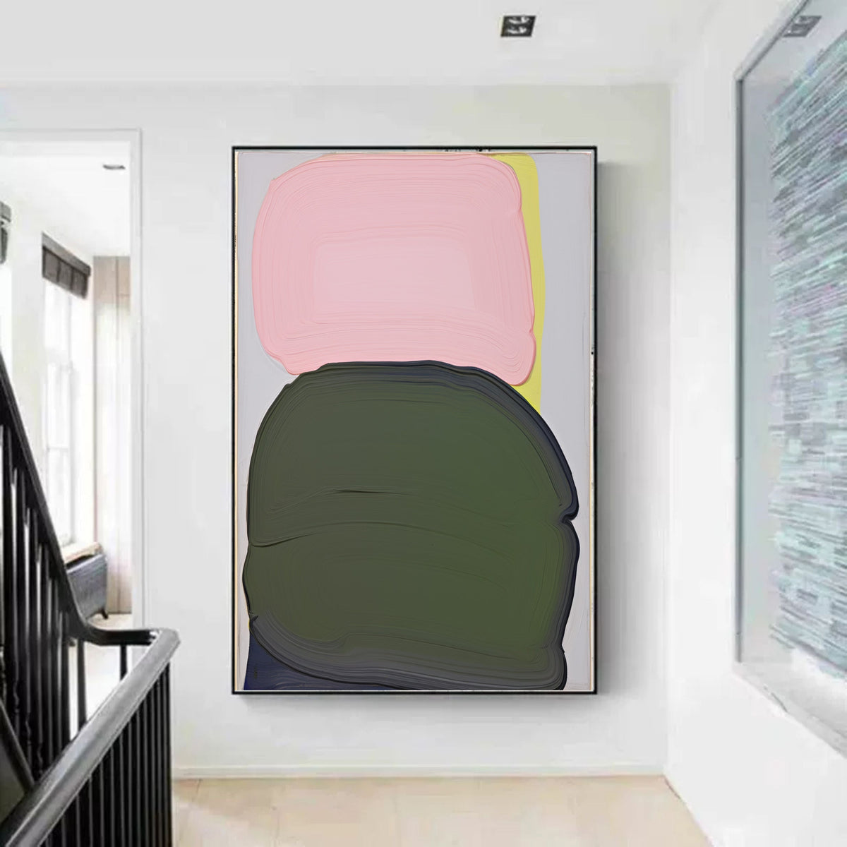 Wall Art Organic Color Abstract Silhouettes Soft Pink