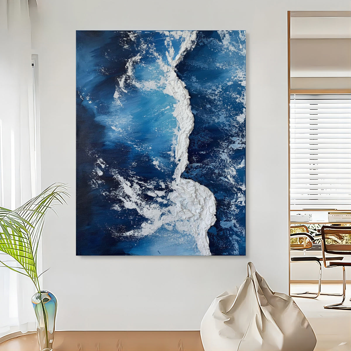 Wall Art Plaster Sea Foam Ocean Energetic