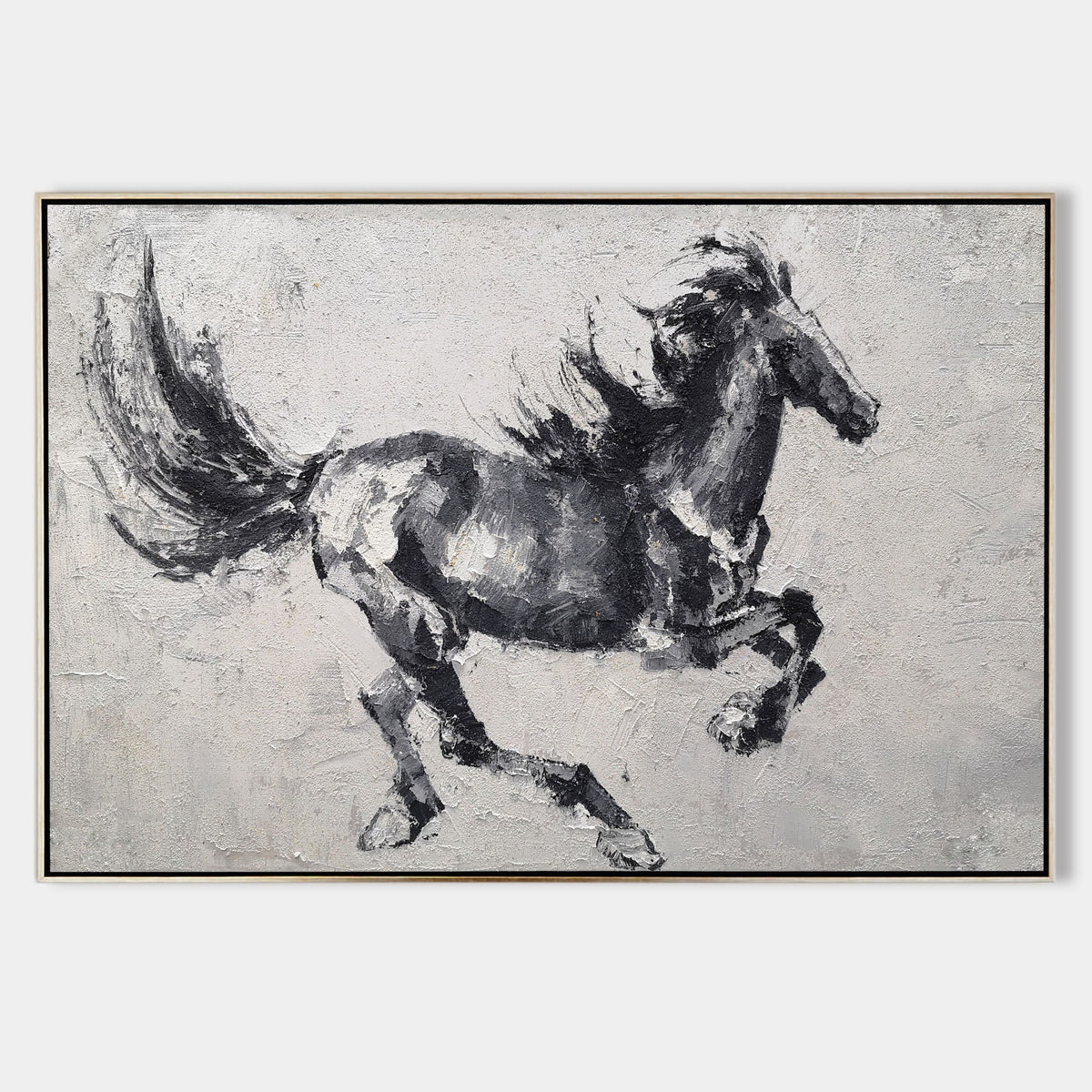 Black Abstract Horse Art ANH23 - Neutralighting