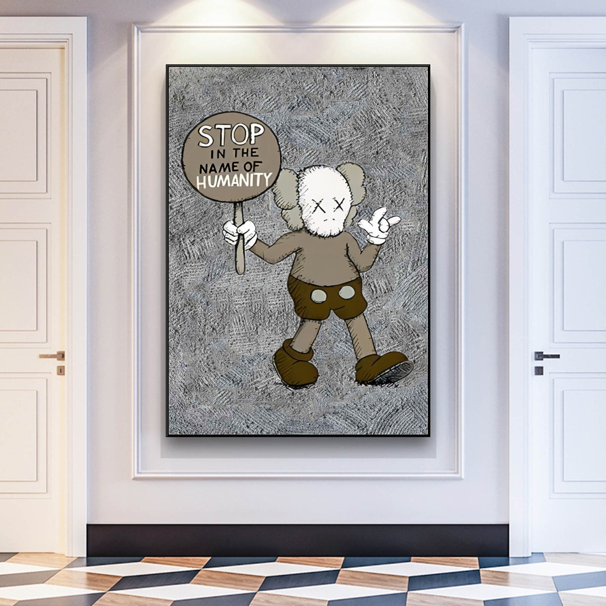Wall Art Vertical Pop Art Social Critique Neutral