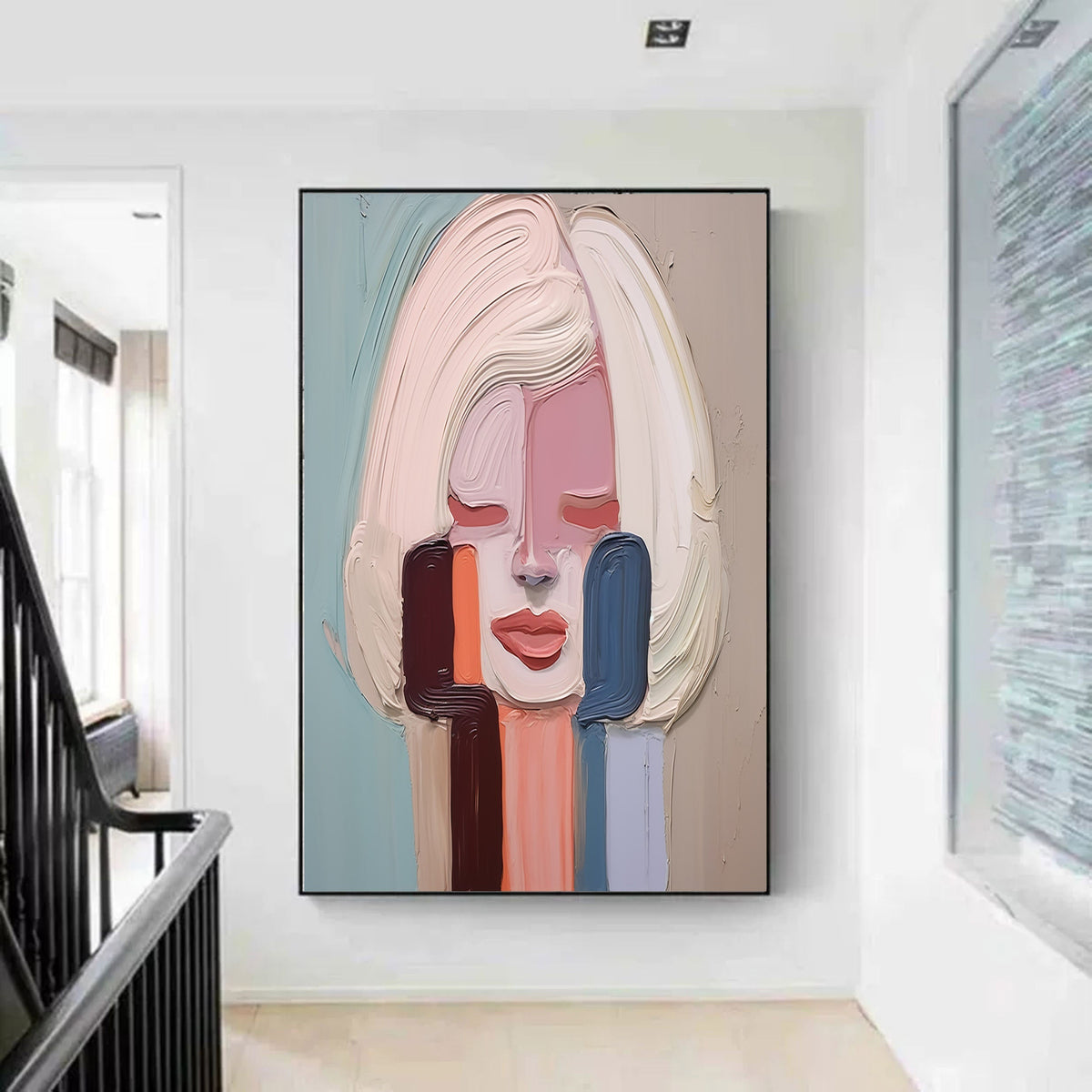 Wall Art Plaster Expressionist Figure Scene