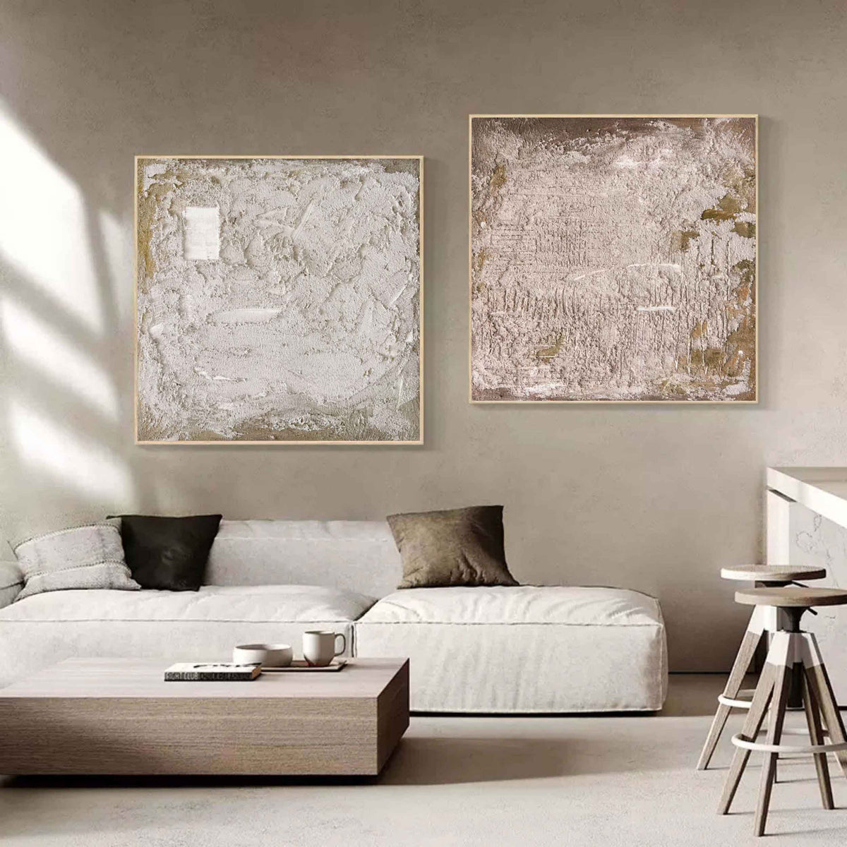 Wall Art Indistinct Vintage Wabi-Sabi Rustic Linen