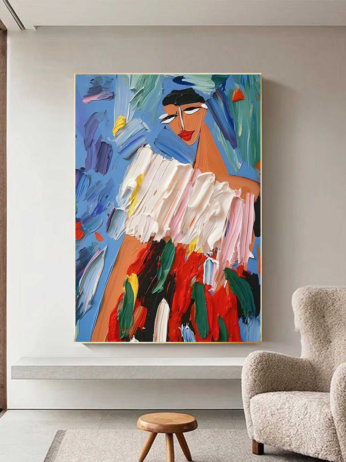 Wall Art Colorful Silhouette Vibrant Abstract