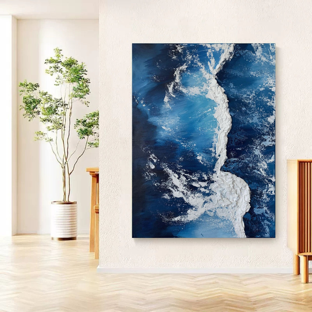 Wall Art Plaster Sea Foam Ocean Energetic