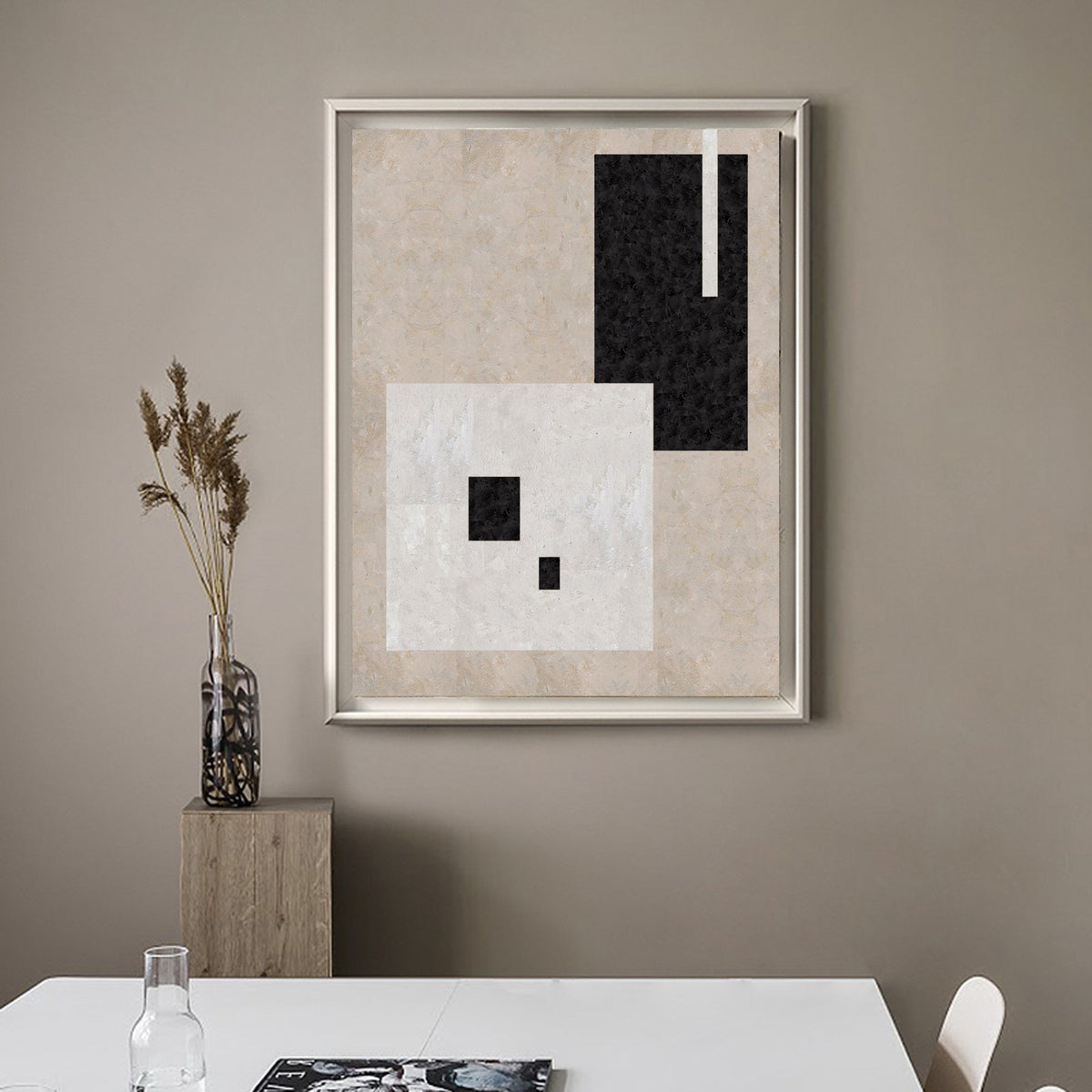 Minimalist Geometric Abstract Oil Painting