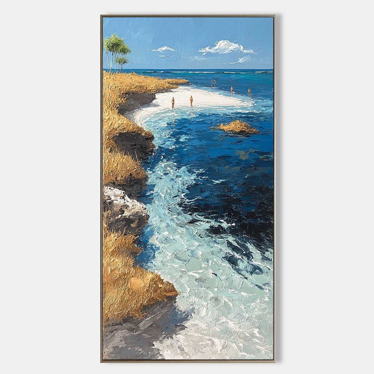 Tropical Peninsula Impasto Painting
