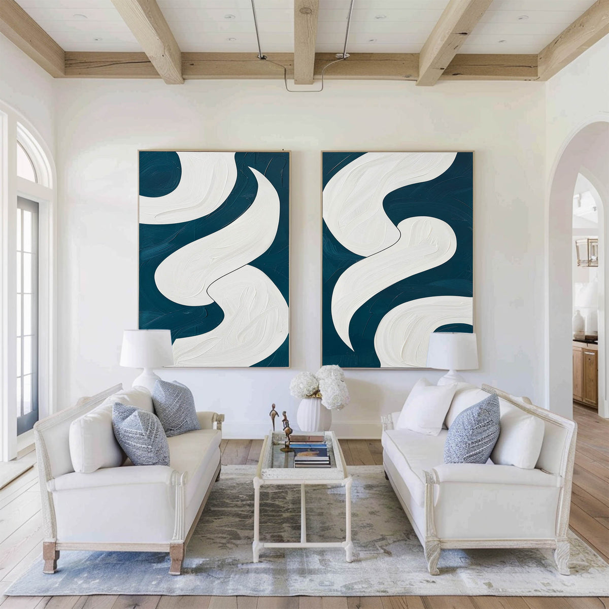 Moonlit Ribbon Flow Painting